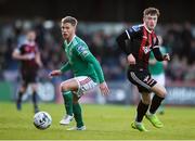 3 May 2019; Daniel Grant of Bohemians in action against Gary Comerford of Cork City during the SSE Airtricity League Premier Division match between Bohemians and Cork City at Dalymount Park in Dublin. Photo by Ben McShane/Sportsfile