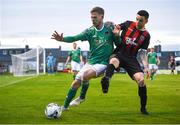 3 May 2019; Gary Comerford of Cork City in action against Kevin Devaney of Bohemians during the SSE Airtricity League Premier Division match between Bohemians and Cork City at Dalymount Park in Dublin. Photo by Ben McShane/Sportsfile