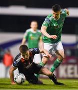 3 May 2019; Darragh Leahy of Bohemians in action against Graham Cummins of Cork City during the SSE Airtricity League Premier Division match between Bohemians and Cork City at Dalymount Park in Dublin. Photo by Ben McShane/Sportsfile