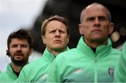 3 May 2019; Republic of Ireland head coach Colin O'Brien, centre, during the 2019 UEFA European Under-17 Championships Group A match between Republic of Ireland and Greece at Tallaght Stadium in Dublin. Photo by Stephen McCarthy/Sportsfile