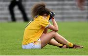 4 May 2019; A dejected Saoirse Tennyson of Antrim after the Lidl Ladies NFL Division 4 Final between Antrim and Fermanagh at St Tiernach's Park, Clones, Co.Monaghan. Photo by Oliver McVeigh/Sportsfile