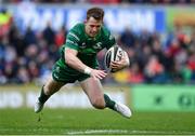 4 May 2019; Matt Healy of Connacht slips in the opposition's 22 during the Guinness PRO14 quarter-final match between Ulster and Connacht at Kingspan Stadium in Belfast. Photo by Brendan Moran/Sportsfile