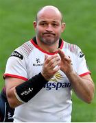 4 May 2019; An emotional Ulster captain Rory Best applauds the crowd having played his final home game after the Guinness PRO14 quarter-final match between Ulster and Connacht at Kingspan Stadium in Belfast. Photo by Brendan Moran/Sportsfile