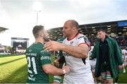 4 May 2019; Rory Best of Ulster shakes hands with Caolin Blade of Connacht following the Guinness PRO14 quarter-final match between Ulster and Connacht at Kingspan Stadium in Belfast. Photo by David Fitzgerald/Sportsfile