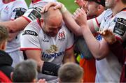 4 May 2019; Ulster captain Rory Best is applauded off by his team-mates having played their final home game after the Guinness PRO14 quarter-final match between Ulster and Connacht at Kingspan Stadium in Belfast. Photo by Brendan Moran/Sportsfile