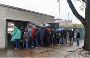 5 May 2019; Mayo supporters queue to buy tickets at 8am for the 2.15pm throw-in of the Connacht GAA Football Senior Championship Quarter-Final match between New York and Mayo at Gaelic Park in New York, USA. Photo by Piaras Ó Mídheach/Sportsfile