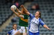 5 May 2019; Louise Ni Mhuireachtaigh of Kerry in action against Caoimhe McGrath of Waterford during the Lidl Ladies National Football League Division 2 Final match between Kerry and Waterford at Parnell Park in Dublin. Photo by Ray McManus/Sportsfile