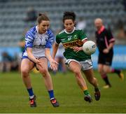 5 May 2019; Karen McGrath of Waterford in action against Miriam O'Keeffe of Kerry during the Lidl Ladies National Football League Division 2 Final match between Kerry and Waterford at Parnell Park in Dublin. Photo by Ray McManus/Sportsfile