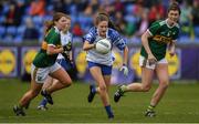 5 May 2019; Katie Murray of Waterford in action against Tara Breen, left, and Lorraine Scanlon of Kerry during the Lidl Ladies National Football League Division 2 Final match between Kerry and Waterford at Parnell Park in Dublin. Photo by Ray McManus/Sportsfile