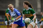 5 May 2019; Sarah Murphy of Kerry in action against Maria Delahunty of Waterford during the Lidl Ladies National Football League Division 2 Final match between Kerry and Waterford at Parnell Park in Dublin. Photo by Brendan Moran/Sportsfile