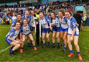 5 May 2019; Garda Jimmy O'Neill, of Clontarf Garda Station, with members of the winning Waterford squad after the Lidl Ladies National Football League Division 2 Final match between Kerry and Waterford at Parnell Park in Dublin. Photo by Ray McManus/Sportsfile