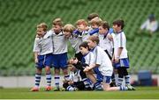 5 May 2019; The boys and girls from Cork Constitution mini Rugby teams pose for a picture during half time in the All-Ireland League Division 1 Final match between Cork Constitution and Clontarf at the Aviva Stadium in Dublin. Photo by Oliver McVeigh/Sportsfile