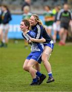 5 May 2019; Eimear Fennell of Waterford and her team mate Megan Dunford celebrate after the Lidl Ladies National Football League Division 2 Final match between Kerry and Waterford at Parnell Park in Dublin. Photo by Ray McManus/Sportsfile