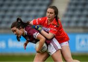 5 May 2019; Roisin Leonard of Galway in action against Clare O'Shea of Cork during the Lidl Ladies National Football League Division 1 Final match between Cork and Galway at Parnell Park in Dublin. Photo by Ray McManus/Sportsfile