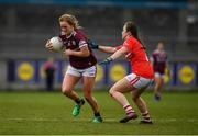 5 May 2019; Sarah Conneally of Galway in action against Clare O'Shea of Cork during the Lidl Ladies National Football League Division 1 Final match between Cork and Galway at Parnell Park in Dublin. Photo by Ray McManus/Sportsfile