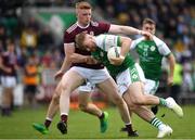5 May 2019; Killian Butler of London in action against Seán Andy Ó Ceallaigh of Galway during the Connacht GAA Football Senior Championship Quarter-Final match between London and Galway at McGovern Park in Ruislip, London, England. Photo by Harry Murphy/Sportsfile