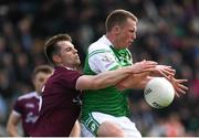 5 May 2019; Liam Gavaghan of London in action against Liam Silke of Galway during the Connacht GAA Football Senior Championship Quarter-Final match between London and Galway at McGovern Park in Ruislip, London, England. Photo by Harry Murphy/Sportsfile