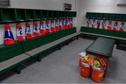 5 May 2019; A general view of the New York dressing room before the Connacht GAA Football Senior Championship Quarter-Final match between New York and Mayo at Gaelic Park in New York, USA. Photo by Piaras Ó Mídheach/Sportsfile