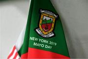 5 May 2019; A detailed view of a Mayo jersey in their dressing room before the Connacht GAA Football Senior Championship Quarter-Final match between New York and Mayo at Gaelic Park in New York, USA. Photo by Piaras Ó Mídheach/Sportsfile