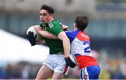 5 May 2019; Ciarán Treacy of Mayo in action against Michael Creegan of New York during the Connacht GAA Football Senior Championship Quarter-Final match between New York and Mayo at Gaelic Park in New York, USA. Photo by Piaras Ó Mídheach/Sportsfile
