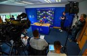 6 May 2019; Robbie Henshaw during a Leinster Rugby Press Conference at Leinster Rugby Headquarters in UCD, Dublin. Photo by Ramsey Cardy/Sportsfile