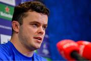 6 May 2019; James Ryan during a Leinster Rugby press conference at Leinster Rugby Headquarters in UCD, Dublin. Photo by Ramsey Cardy/Sportsfile