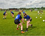 6 May 2019; Participants warm-up prior to a Skill Development exercise during the 2019 Gaelic4Teens Activity Day at the GAA National Games Development Centre in Abbotstown, Dublin. Photo by Seb Daly/Sportsfile