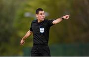 6 May 2019; Referee Rade Obrenovic during the 2019 UEFA European Under-17 Championships Group A match between Republic of Ireland and Czech Republic at the Regional Sports Centre in Waterford. Photo by Stephen McCarthy/Sportsfile