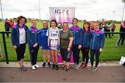 6 May 2019; Representatives from West Clare Gaels, Co. Clare, are presented with their certifcate by LGFA Gaelic4Teens ambassadors, from left, Cliodhna O'Connor, Fiona McHale, Jackie Kinch, Sinéad Delahunty and Sharon Courtney following the 2019 Gaelic4Teens Activity Day at the GAA National Games Development Centre in Abbotstown, Dublin. Photo by Seb Daly/Sportsfile