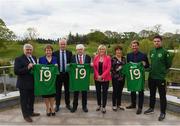 7 May 2019; International team managers Mick McCarthy and Colin Bell visited Trim Castle and the Knightsbrook Hotel today to officially launch the 2019 Football Association of Ireland AGM and Festival of Football. The Royal County will host both events for the first time at the end of July, culminating with the Association’s AGM at the popular Knightsbrook hotel on Saturday, July 27th. All 38 clubs in Meath will receive visits from FAI management, former internationals and coaching staff during the week long festivities. Clubs will also benefit from financial aid and coaching assistance as Meath becomes the 13th host of the Festival of Football which launched in 2007. This year’s Festival is supported by Meath County Council and the Meath Local Sports Partnership. Pictured is, from left, FAI Vice-President Noel Fitzroy, Jackie Maguire, Meath County Council CEO, Republic of Ireland manager Mick McCarthy, Tom Kelly, Cathaoirleach, Meath County Council, Councillor Sharon Tolan, Meath County, Mary Murphy, Manager of Meath Local Sports Partnership, Republic of Ireland women's team manager Colin Bell and Barry Ferguson, FAI Football Development Officer, Meath. Photo by Stephen McCarthy/Sportsfile