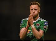 3 May 2019; Kevin O'Connor of Cork City applauds supporters following the SSE Airtricity League Premier Division match between Bohemians and Cork City at Dalymount Park in Dublin. Photo by Ben McShane/Sportsfile