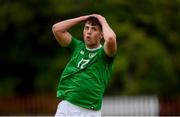 8 May 2019; Tony Smith of Irish Defence Forces reacts to a missed opportunity during the match between Irish Defence Forces and United Kingdom Armed Forces at Richmond Park in Dublin. Photo by Stephen McCarthy/Sportsfile