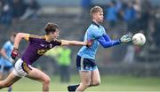 8 May 2019; Luke Murphy-Guinane of Dublin in action against Tom Kavanagh of Wexford during the Electric Ireland Leinster GAA Football Minor Championship Round 2 match between Wexford and Dublin at Bellefield in Wexford. Photo by Matt Browne/Sportsfile