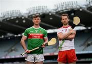 9 May 2019; Cathal Freeman of Mayo and Dermot Begley of Tyrone who will compete in the Nicky Rackard Cup in attendance at the official launch of Joe McDonagh, Christy Ring, Nicky Rackard and Lory Meagher Competitions at Croke Park in Dublin. Photo by Stephen McCarthy/Sportsfile