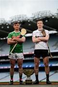 9 May 2019; Cathal Freeman of Mayo and Robert Curley of Warwickshire who will compete in the Nicky Rackard Cup in attendance at the official launch of Joe McDonagh, Christy Ring, Nicky Rackard and Lory Meagher Competitions at Croke Park in Dublin. Photo by Stephen McCarthy/Sportsfile