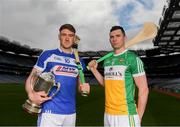 9 May 2019; Joe McDonagh Cup hurlers Paddy Purcell of Laois and Pat Camon of Offaly in attendance at the official launch of Joe McDonagh, Christy Ring, Nicky Rackard and Lory Meagher Competitions at Croke Park in Dublin. Photo by Eóin Noonan/Sportsfile
