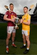 9 May 2019; Joe McDonagh Cup hurlers Tommy Doyle of Westmeath and Conor McCann of Antrim in attendance at the official launch of Joe McDonagh, Christy Ring, Nicky Rackard and Lory Meagher Competitions at Croke Park in Dublin. Photo by Eóin Noonan/Sportsfile