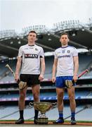 9 May 2019; Robert Curley of Warwickshire and Fergal Rafter of Monaghan who will compete in the Nicky Rackard Cup in attendance at the official launch of Joe McDonagh, Christy Ring, Nicky Rackard and Lory Meagher Competitions at Croke Park in Dublin. Photo by Stephen McCarthy/Sportsfile