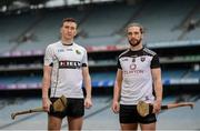 9 May 2019; Robert Curley of Warwickshire and Gary Cadden of Sligo who will compete in the Nicky Rackard Cup in attendance at the official launch of Joe McDonagh, Christy Ring, Nicky Rackard and Lory Meagher Competitions at Croke Park in Dublin. Photo by Stephen McCarthy/Sportsfile
