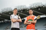 9 May 2019; Robert Curley of Warwickshire and Stephen Renaghan of Armagh who will compete in the Nicky Rackard Cup in attendance at the official launch of Joe McDonagh, Christy Ring, Nicky Rackard and Lory Meagher Competitions at Croke Park in Dublin. Photo by Stephen McCarthy/Sportsfile