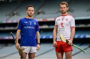 9 May 2019; Paddy Corcoran of Longford and Dermot Begley of Tyrone who will compete in the Nicky Rackard Cup in attendance at the official launch of Joe McDonagh, Christy Ring, Nicky Rackard and Lory Meagher Competitions at Croke Park in Dublin. Photo by Stephen McCarthy/Sportsfile