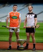 9 May 2019; Stephen Renaghan of Armagh and Gary Cadden of Sligo who will compete in the Nicky Rackard Cup in attendance at the official launch of Joe McDonagh, Christy Ring, Nicky Rackard and Lory Meagher Competitions at Croke Park in Dublin. Photo by Stephen McCarthy/Sportsfile