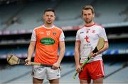 9 May 2019; Stephen Renaghan of Armagh and Dermot Begley of Tyrone who will compete in the Nicky Rackard Cup in attendance at the official launch of Joe McDonagh, Christy Ring, Nicky Rackard and Lory Meagher Competitions at Croke Park in Dublin. Photo by Stephen McCarthy/Sportsfile