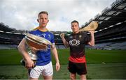 9 May 2019; Christy Ring Cup hurlers Warren Kavanagh of Wicklow, left, and Stephen Keith of Down in attendance at the official launch of Joe McDonagh, Christy Ring, Nicky Rackard and Lory Meagher Competitions at Croke Park in Dublin. Photo by David Fitzgerald/Sportsfile