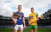 9 May 2019; Christy Ring Cup hurlers Warren Kavanagh of Wicklow, left, and Danny Cullen of Donegal in attendance at the official launch of Joe McDonagh, Christy Ring, Nicky Rackard and Lory Meagher Competitions at Croke Park in Dublin. Photo by David Fitzgerald/Sportsfile