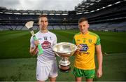 9 May 2019; Christy Ring Cup hurlers Martin Fitzgerald of Kildare, left, and Danny Cullen of Donegal in attendance at the official launch of Joe McDonagh, Christy Ring, Nicky Rackard and Lory Meagher Competitions at Croke Park in Dublin. Photo by David Fitzgerald/Sportsfile