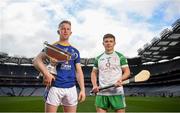 9 May 2019; Christy Ring Cup hurlers Warren Kavanagh of Wicklow, left, and Fergal Collins of London in attendance at the official launch of Joe McDonagh, Christy Ring, Nicky Rackard and Lory Meagher Competitions at Croke Park in Dublin. Photo by David Fitzgerald/Sportsfile