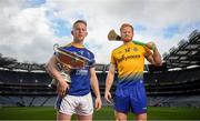 9 May 2019; Christy Ring Cup hurlers Warren Kavanagh of Wicklow, left, and Naos Connaughton of Roscommon in attendance at the official launch of Joe McDonagh, Christy Ring, Nicky Rackard and Lory Meagher Competitions at Croke Park in Dublin. Photo by David Fitzgerald/Sportsfile