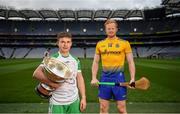 9 May 2019; Christy Ring Cup hurlers Fergal Collins of London, left, and Naos Connaughton of Roscommon in attendance at the official launch of Joe McDonagh, Christy Ring, Nicky Rackard and Lory Meagher Competitions at Croke Park in Dublin. Photo by David Fitzgerald/Sportsfile