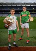 9 May 2019; Christy Ring Cup hurlers Fergal Collins of London, left, and Sean Geraghty of Meath in attendance at the official launch of Joe McDonagh, Christy Ring, Nicky Rackard and Lory Meagher Competitions at Croke Park in Dublin. Photo by David Fitzgerald/Sportsfile